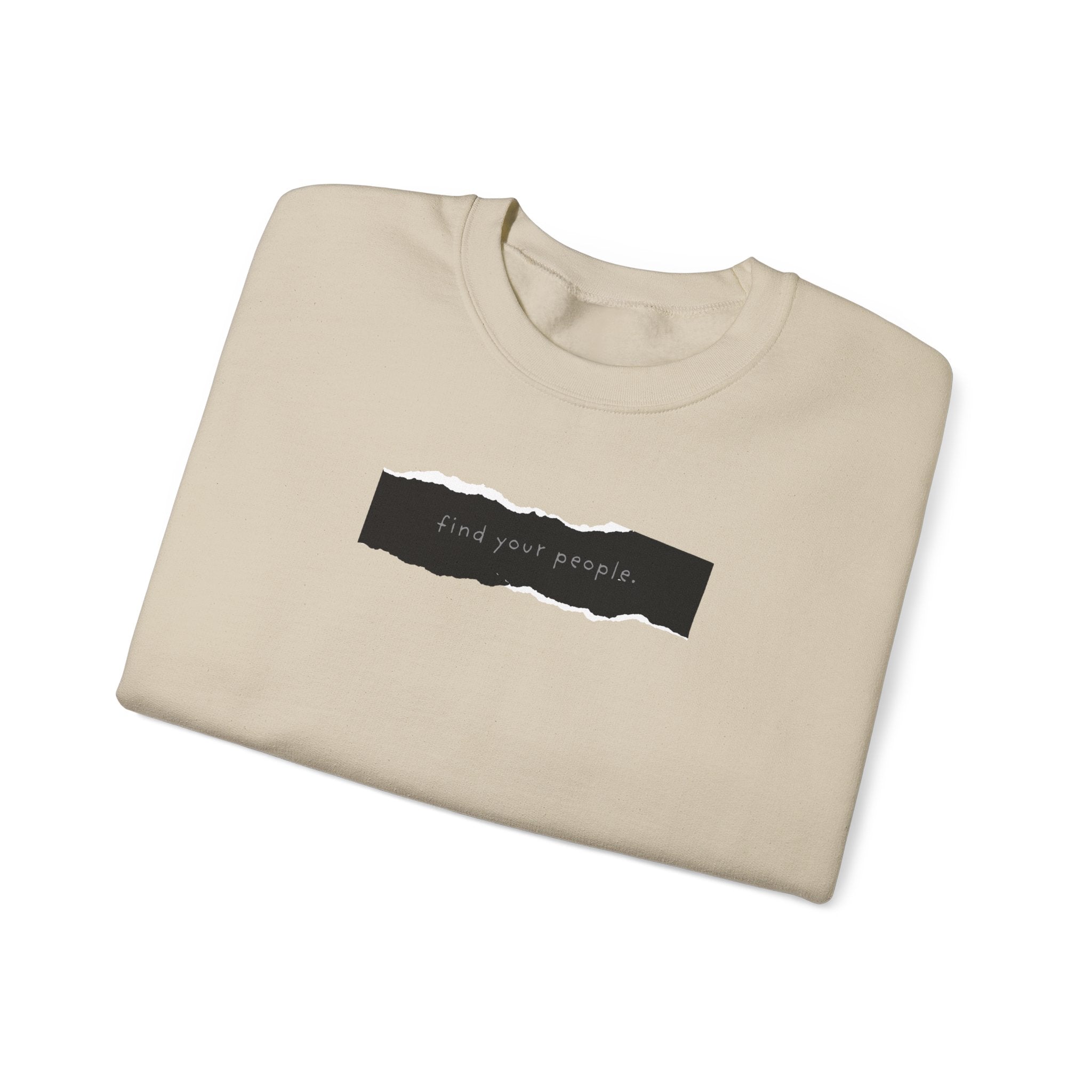 Find Your People Crewneck Sweatshirt - Black and White