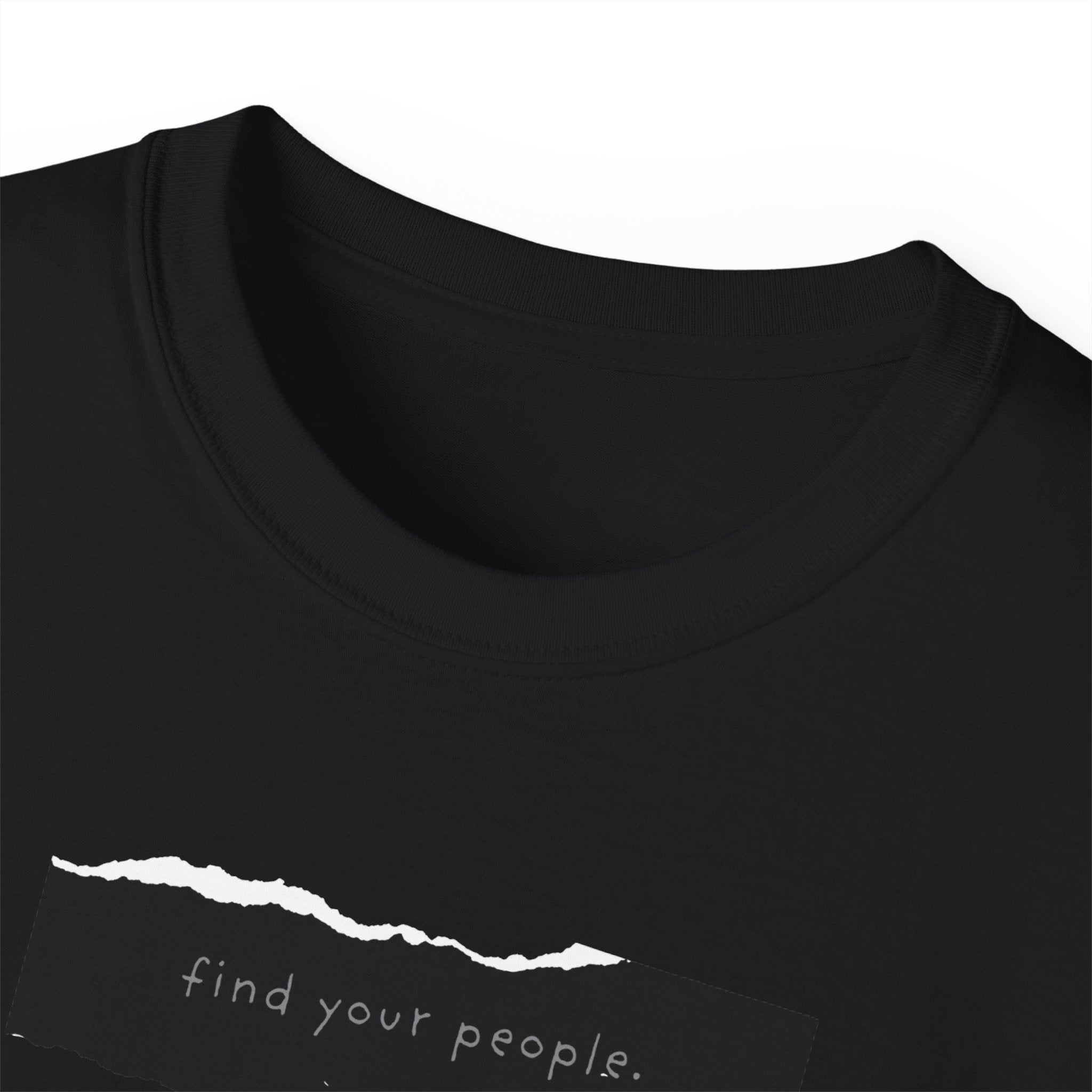 Find Your People Tee - Black and White