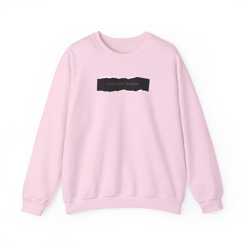 Find Your People Crewneck Sweatshirt - Black and White