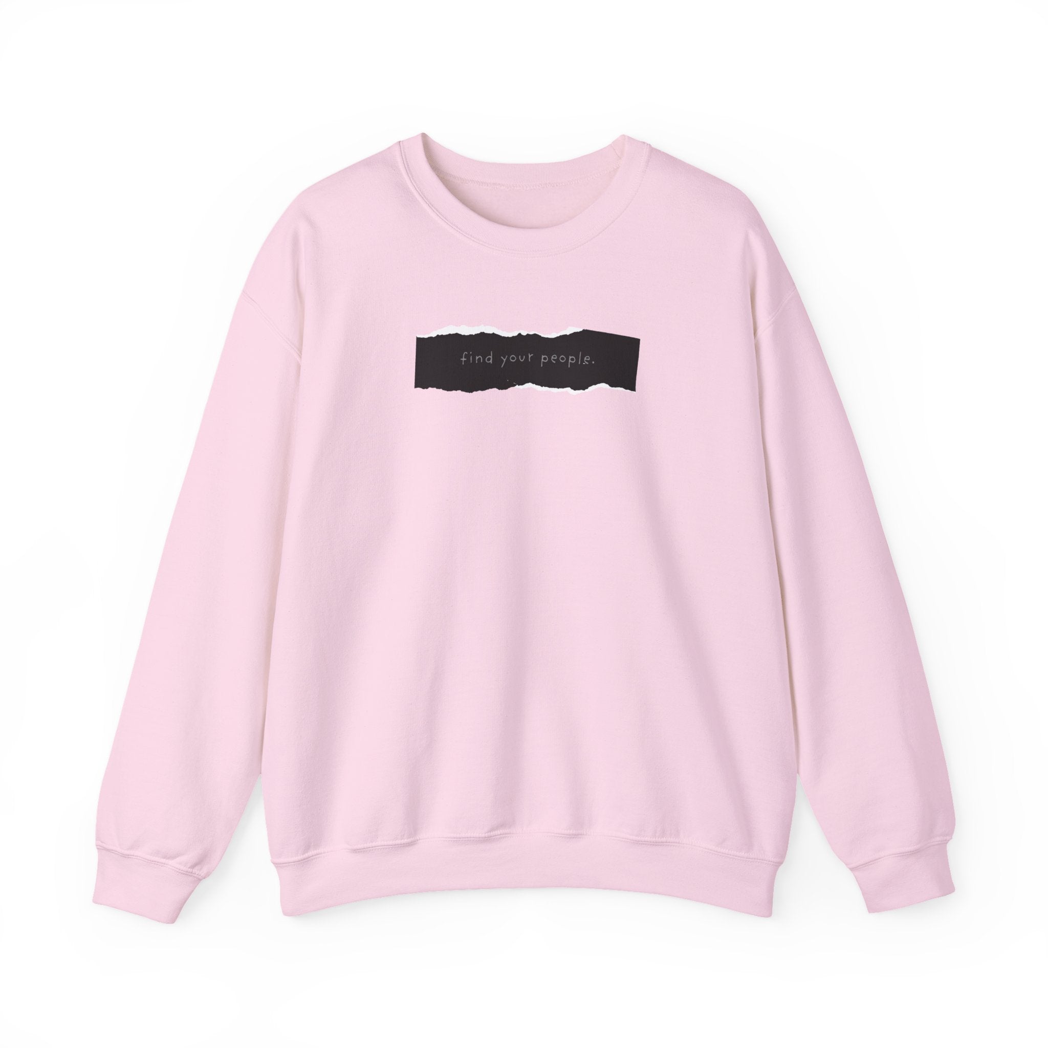 Find Your People Crewneck Sweatshirt - Black and White
