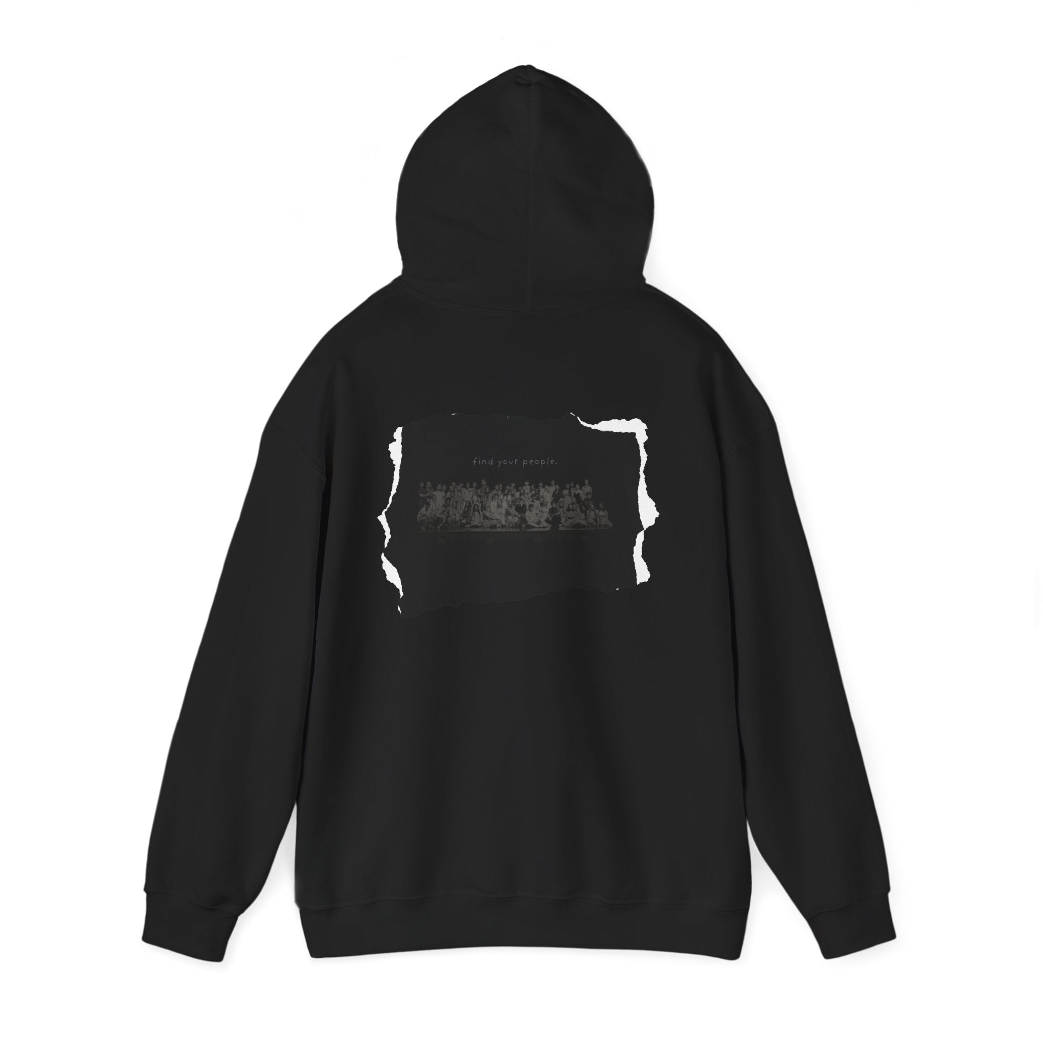 Find Your People Hoodie - Black and White
