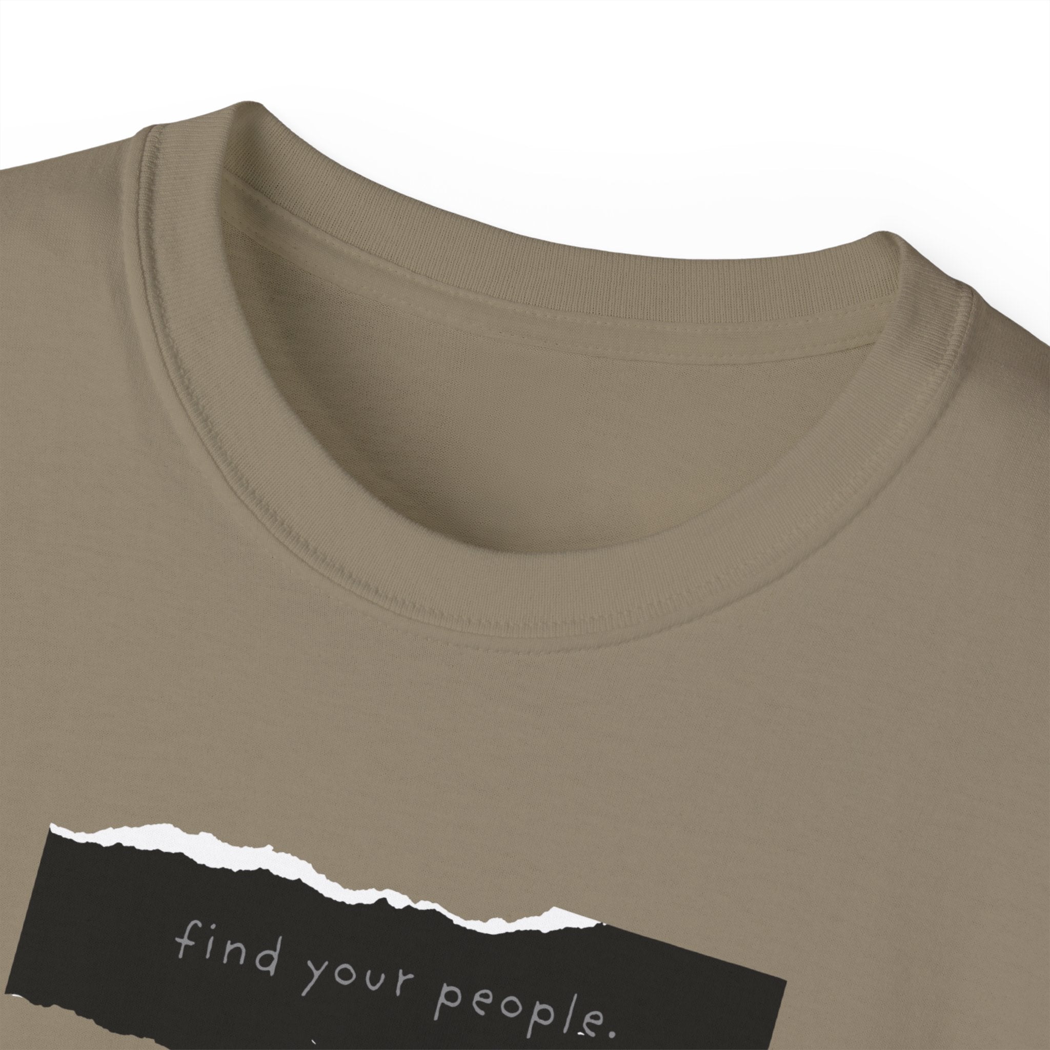Find Your People Tee - Black and White