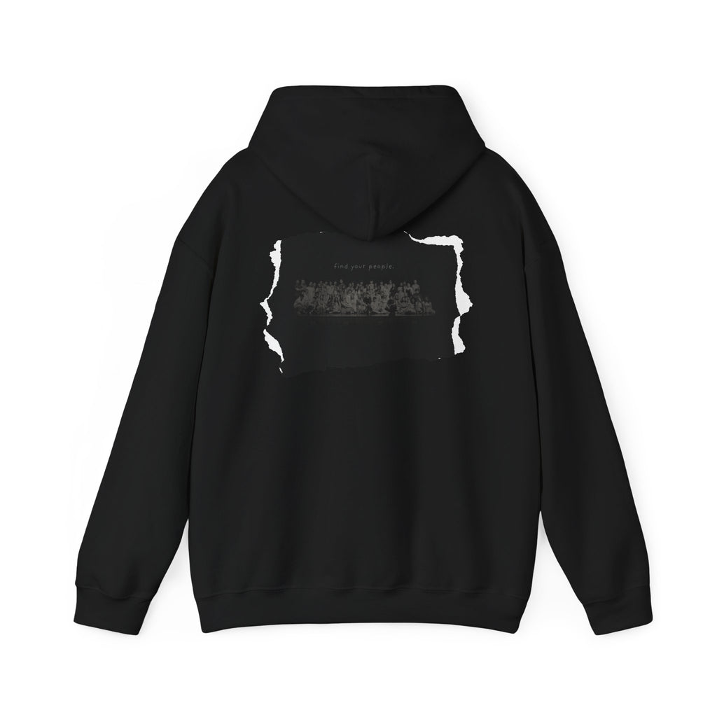 Find Your People Hoodie - Black and White