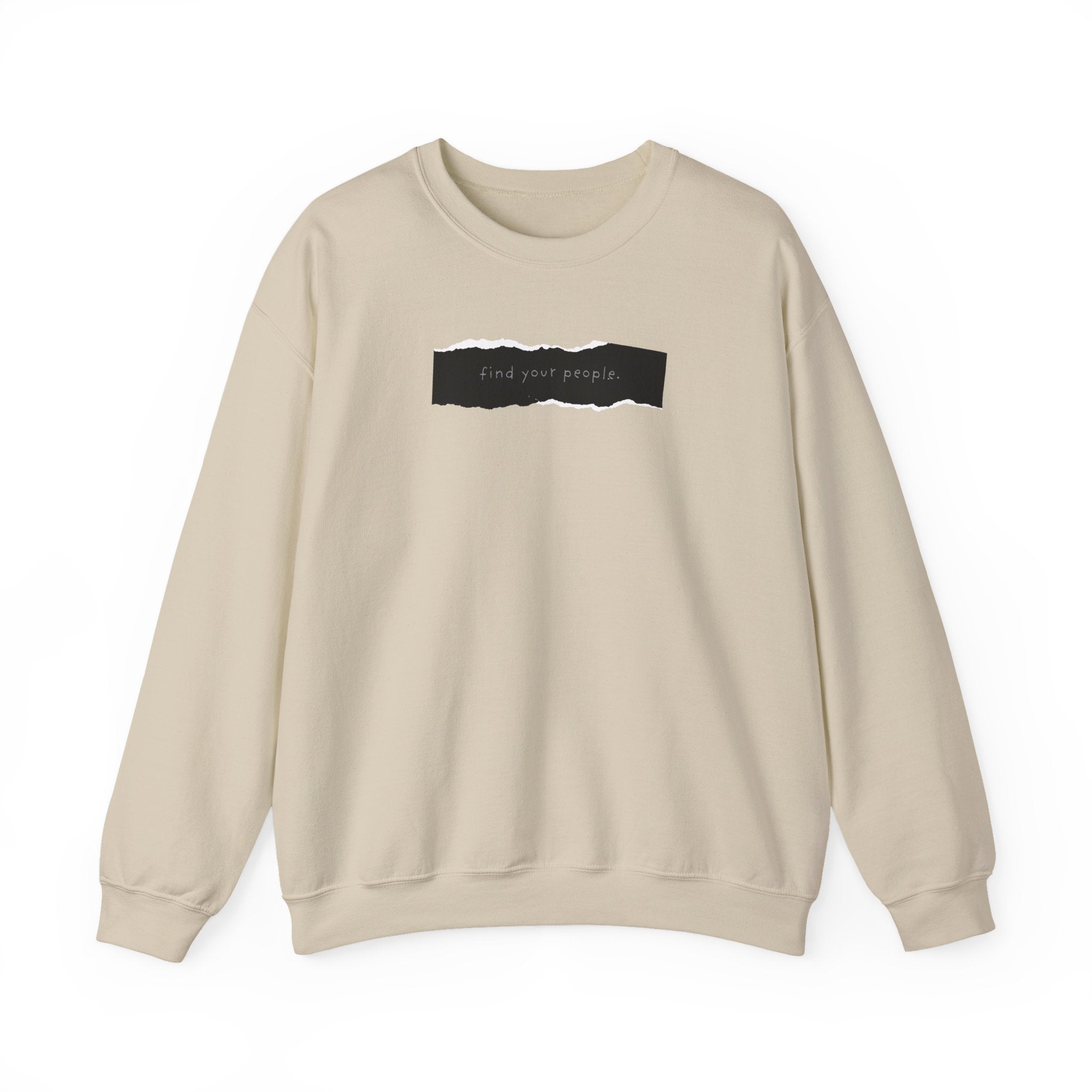 Find Your People Crewneck Sweatshirt - Black and White
