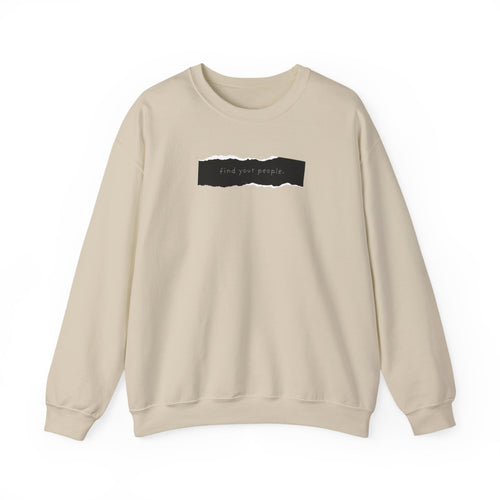 Find Your People Crewneck Sweatshirt - Black and White