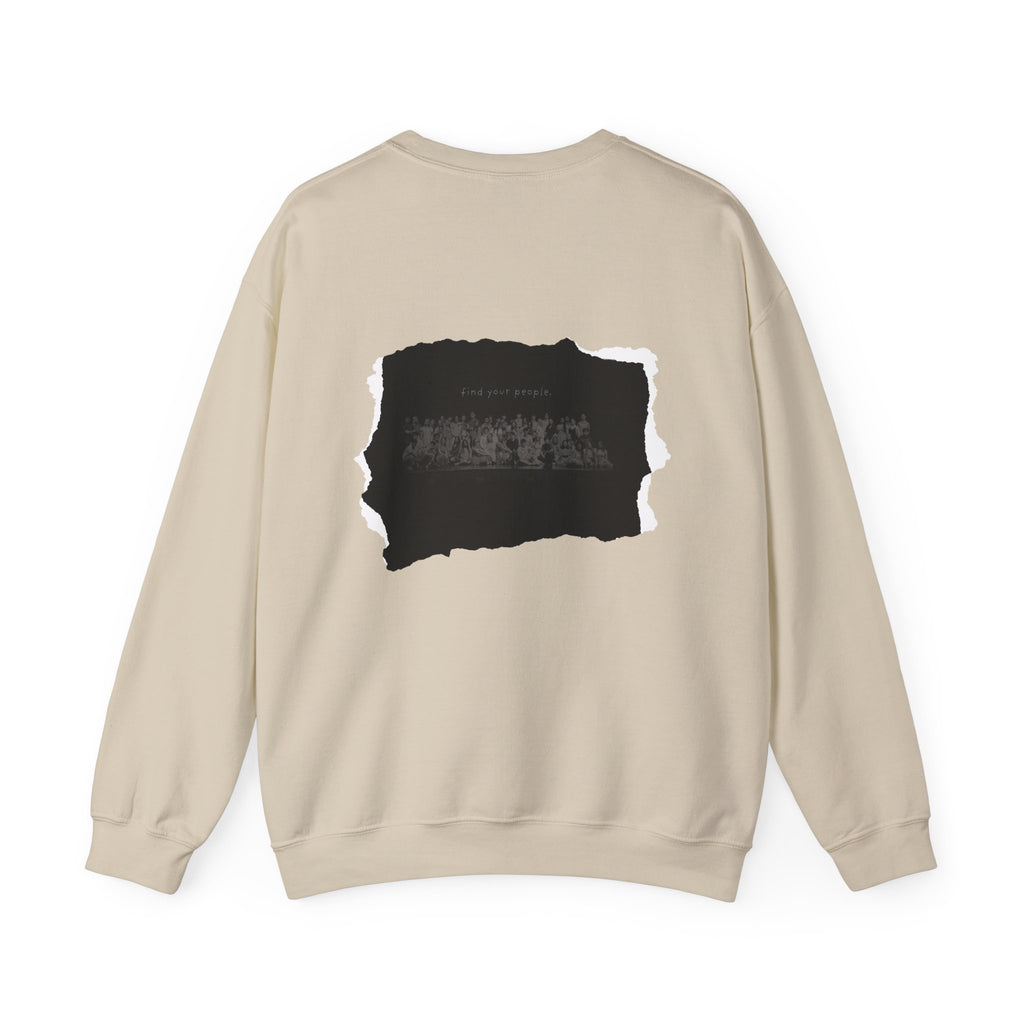 Find Your People Crewneck Sweatshirt - Black and White