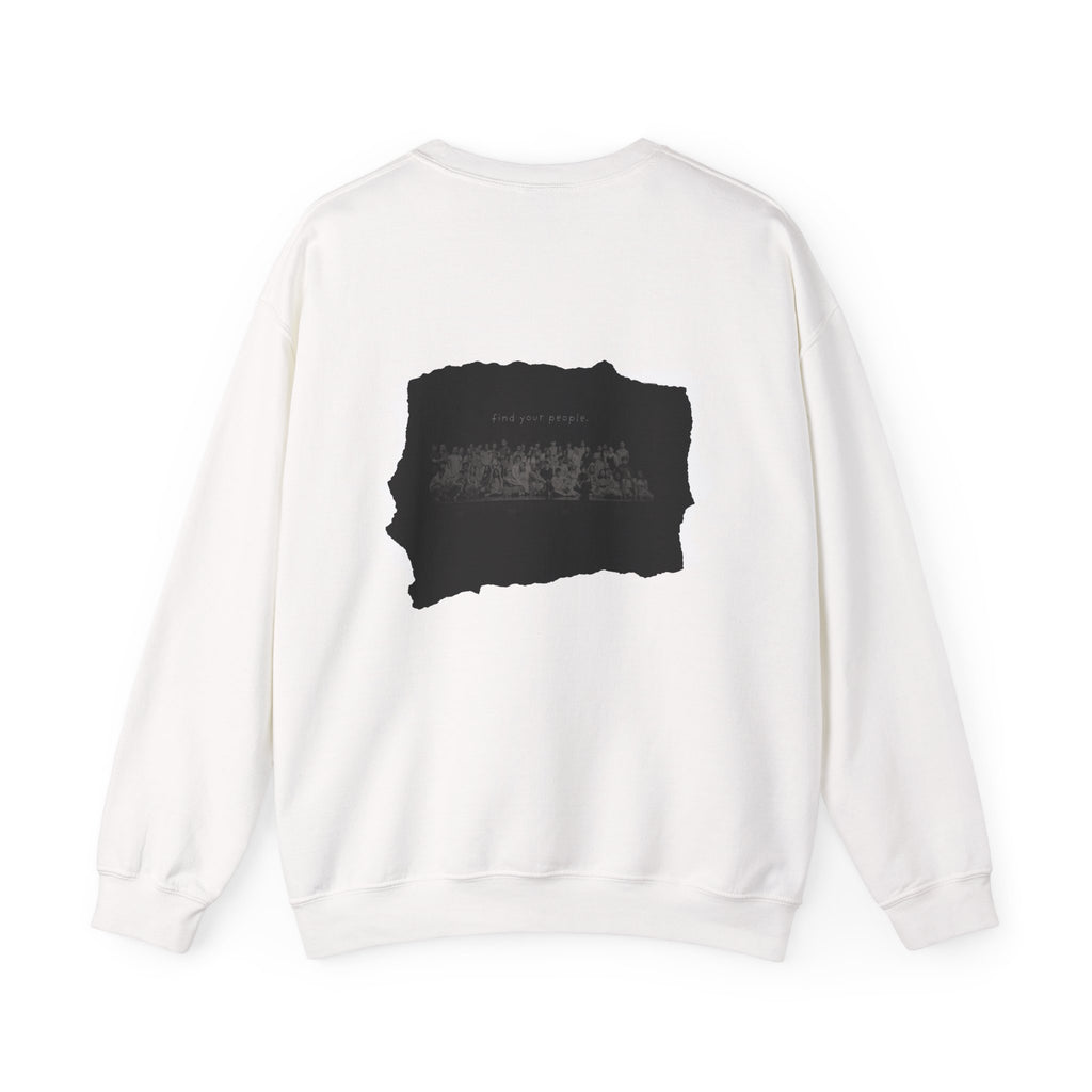 Find Your People Crewneck Sweatshirt - Black and White