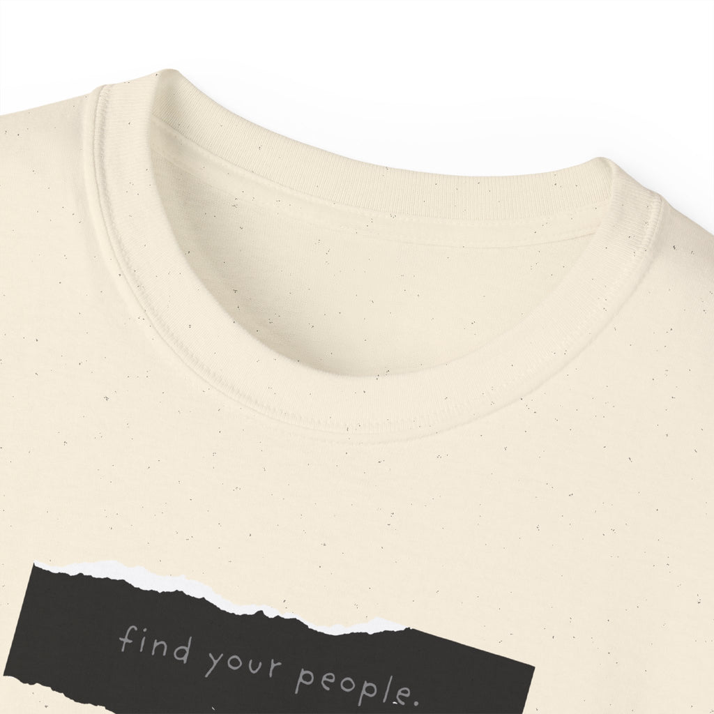 Find Your People Tee - Black and White