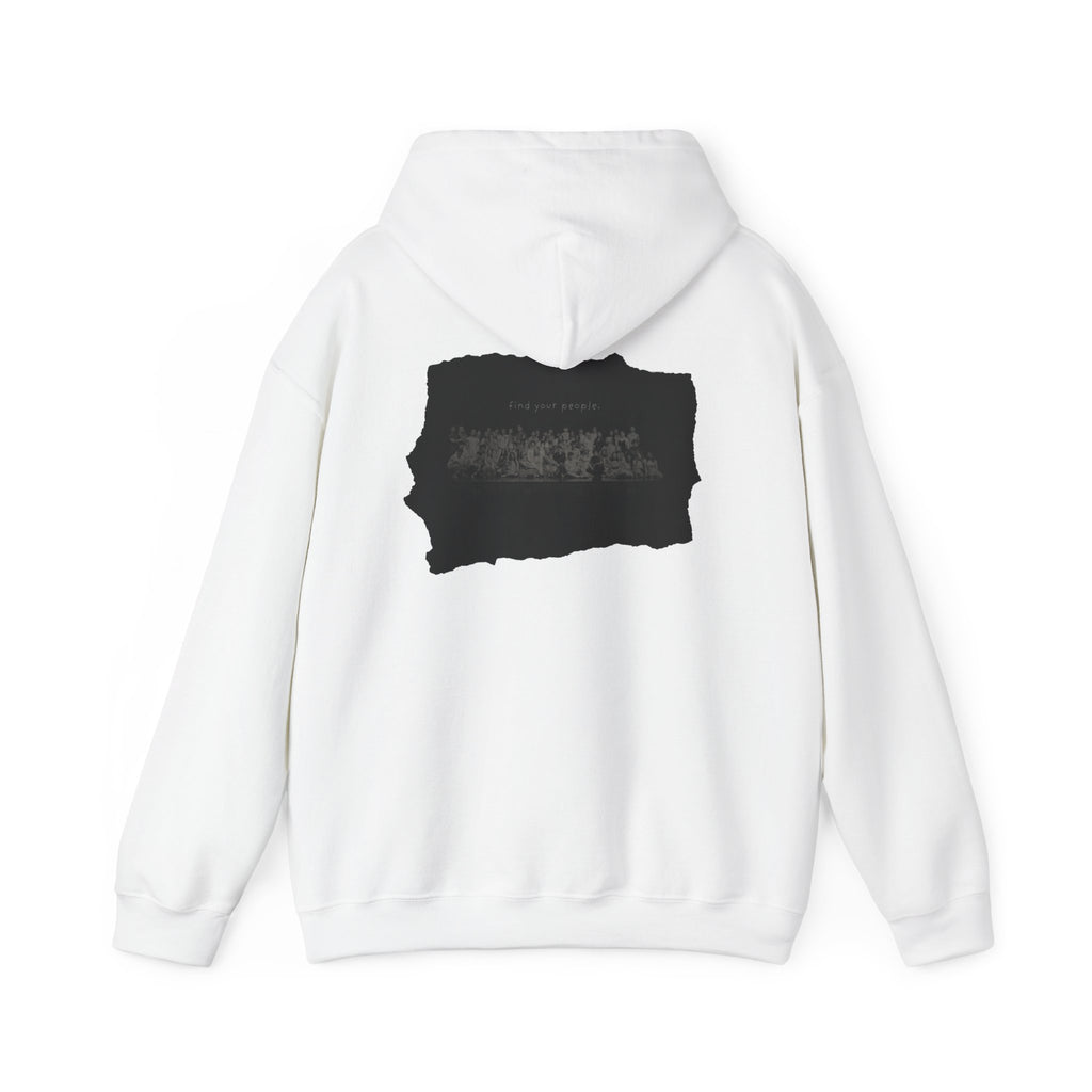 Find Your People Hoodie - Black and White