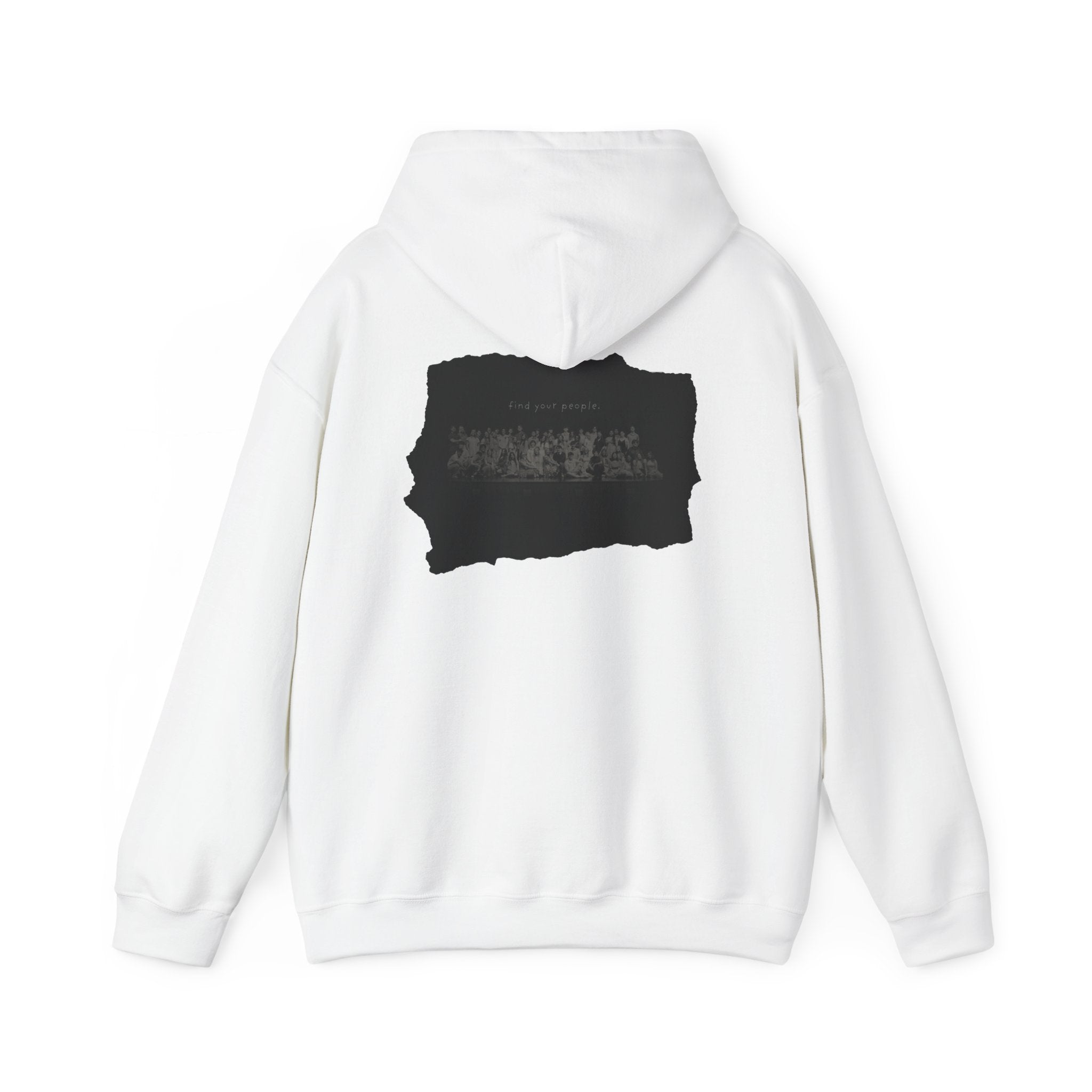 Find Your People Hoodie - Black and White