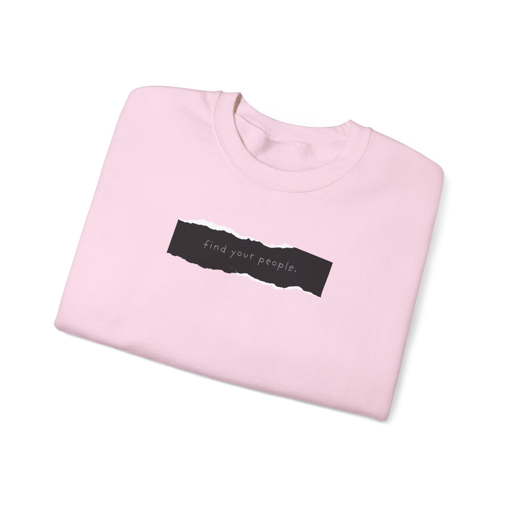 Find Your People Crewneck Sweatshirt - Black and White