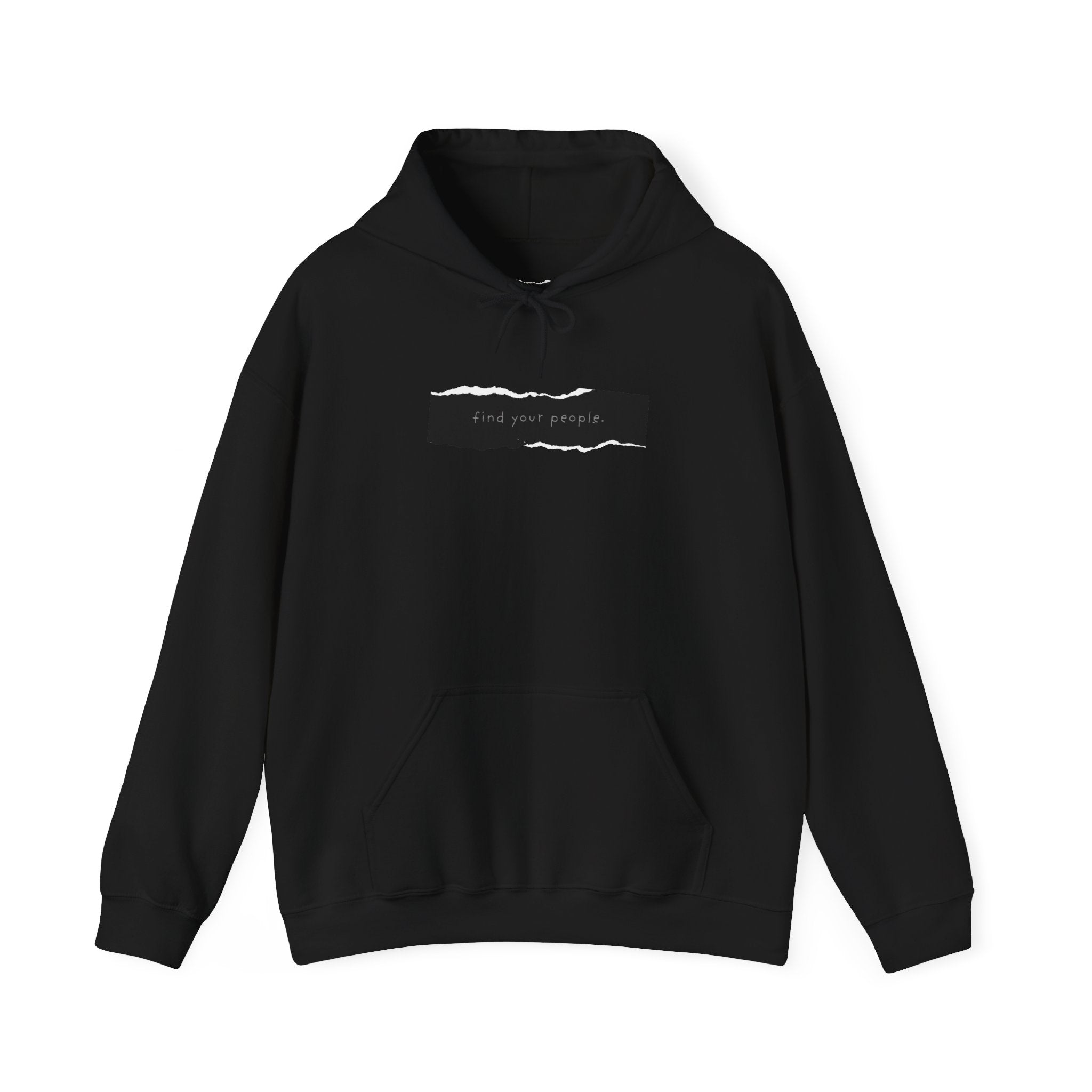 Find Your People Hoodie - Black and White