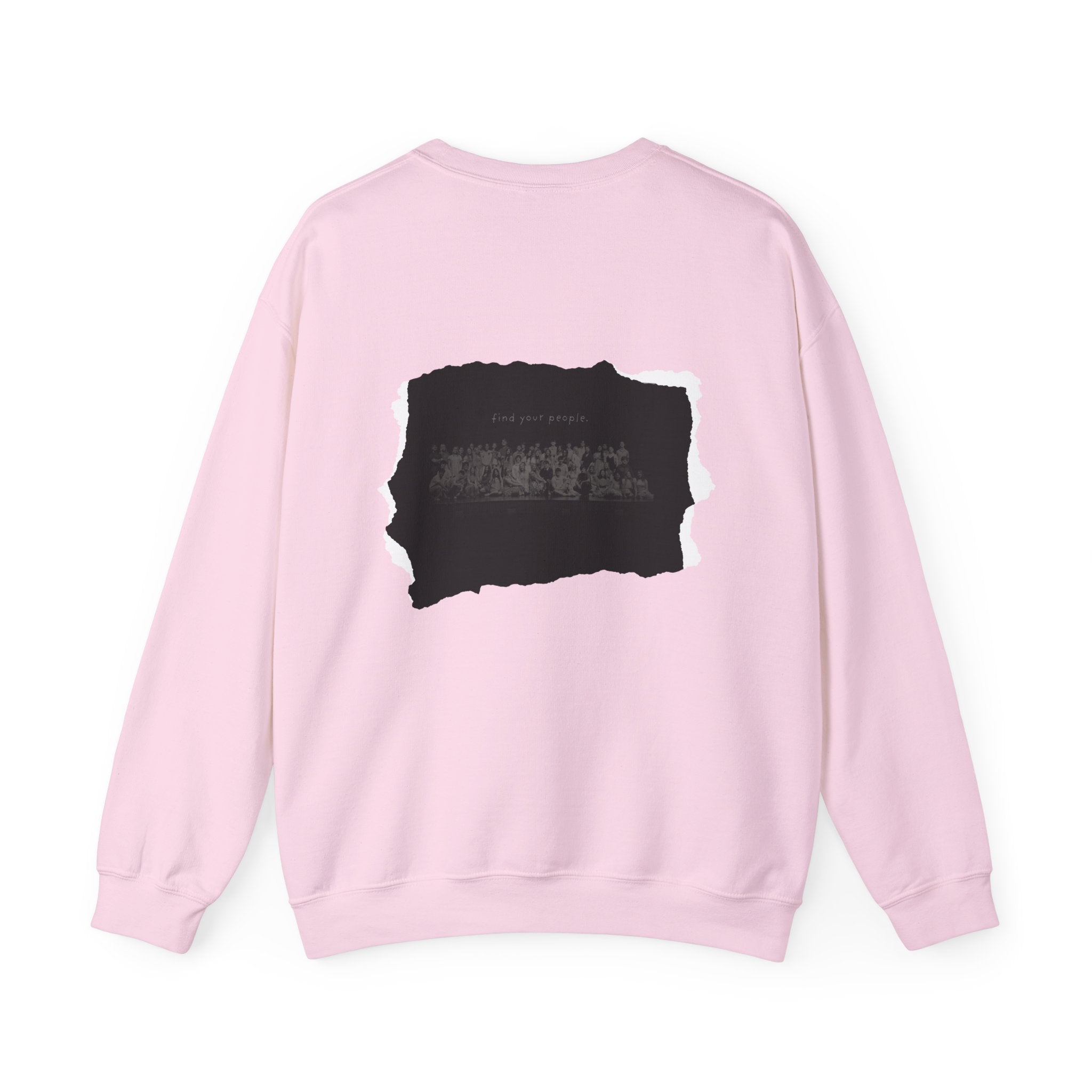 Find Your People Crewneck Sweatshirt - Black and White