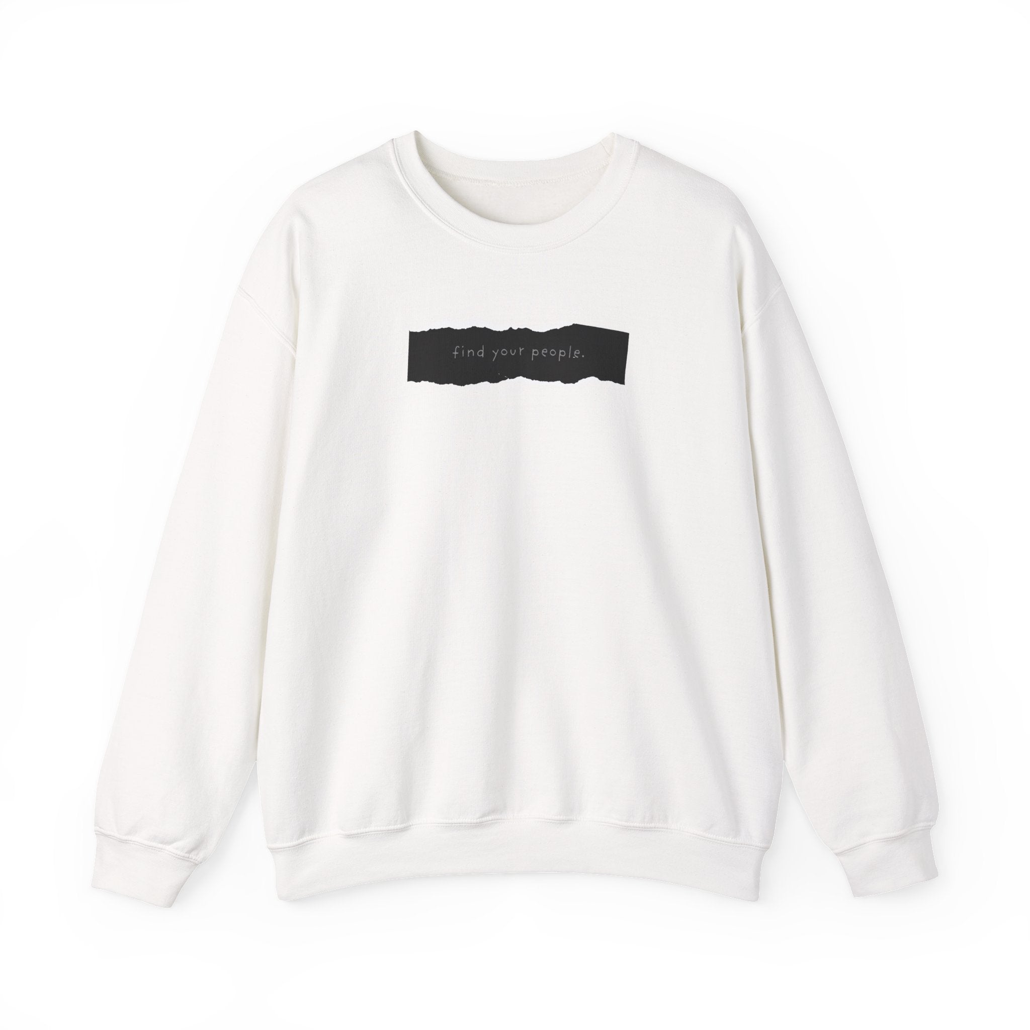 Find Your People Crewneck Sweatshirt - Black and White