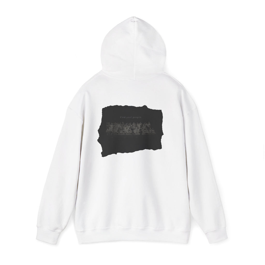 Find Your People Hoodie - Black and White