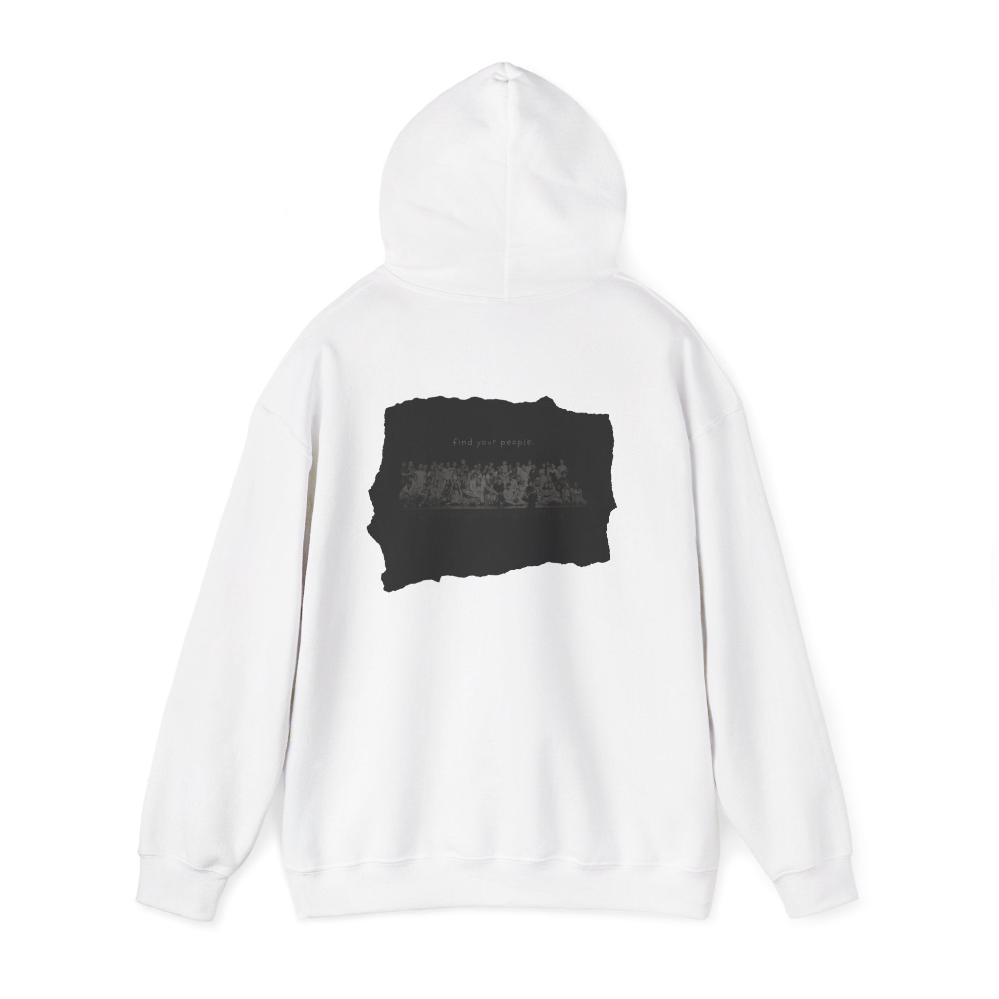 Find Your People Hoodie - Black and White